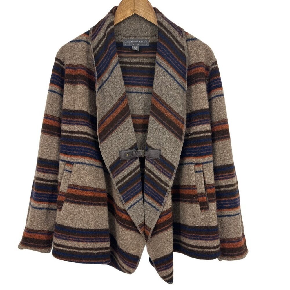 Fenn‎ Wright Manson Wool Blend Jacket With Buckle Front Size M
